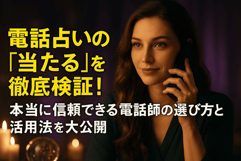 電話占いの「当たる」を徹底検証！本当に信頼できる電話師の選び方と活用法を大公開